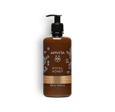 Apivita ROYAL HONEY Aφρόλουτρο με Aιθέρια Έλαια Ecopack 500ml - Kamara Pharmacy