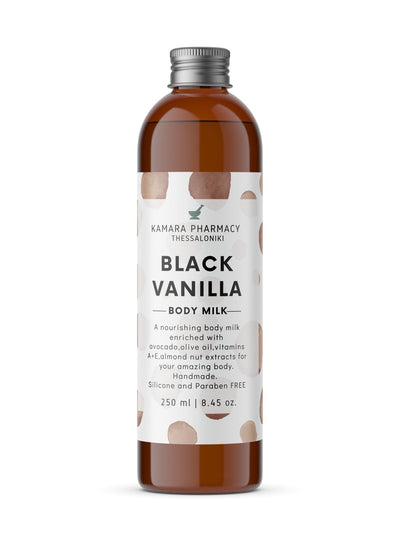 Black Vanilla Nourishing Body Milk 250 ml - Kamara Pharmacy