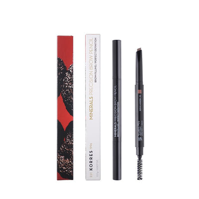 Korres MINERALS Precision Brow Pencil - 01 Dark Shade - Kamara Pharmacy